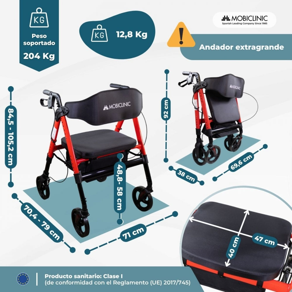 andador-bariatrico-xl-madeira-mobiclinic-2 Andador bariátrico Madeira de Mobiclinic hasta 204 kg