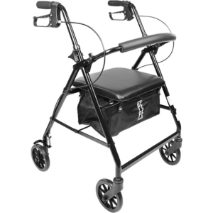 Andador con Asiento para Ancianos: ¿Cuándo Necesitarlo y Cuál Comprar? PEPE rollator asiento extra acolchado frenos suaves ancianos descanso